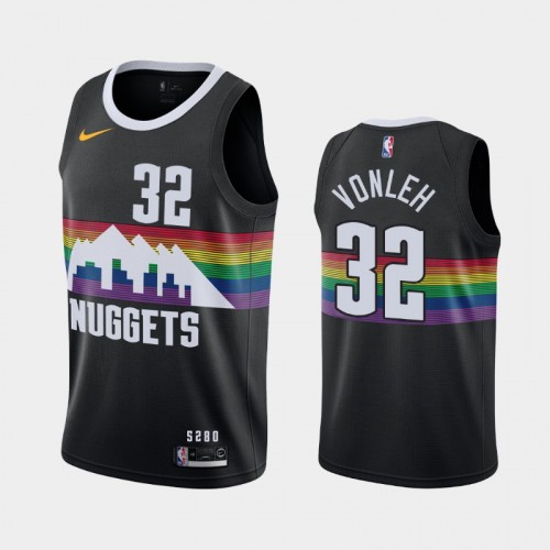 Men's Denver Nuggets #32 Noah Vonleh 2019-20 City Black Jersey