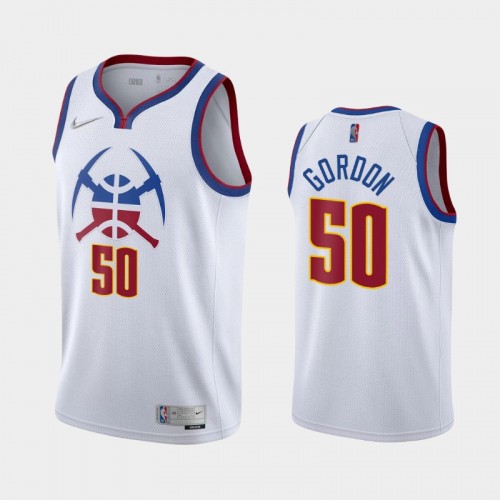 Men's Denver Nuggets Aaron Gordon #50 2021 Earned White Jersey