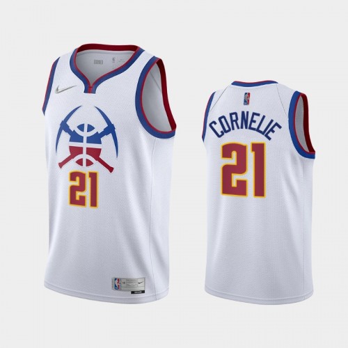 Denver Nuggets Petr Cornelie Men #21 Earned Edition White Jersey