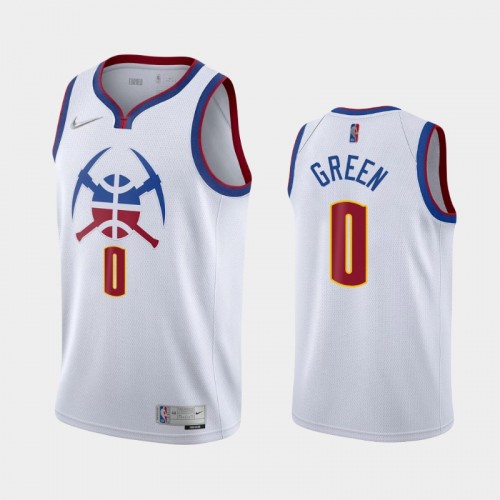 Men's Denver Nuggets #0 JaMychal Green 2021 Earned White Jersey