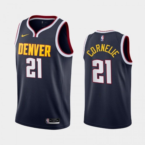 Denver Nuggets Petr Cornelie Men #21 Icon Edition Navy Jersey