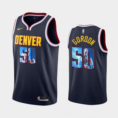 Men's Denver Nuggets Aaron Gordon 2021 Perfect 50 Best Dunker Navy Jersey