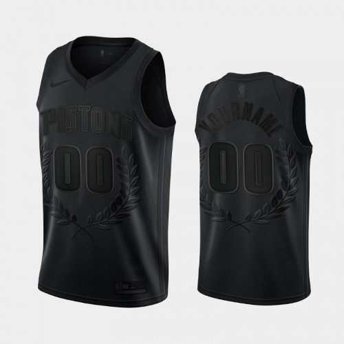 Detroit Pistons #00 Custom Glory Limited Glory Awards Black Jersey