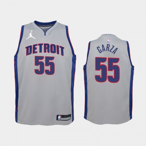 Detroit Pistons Luka Garza 2021 Statement Edition Grey 2021 NBA Draft Jersey