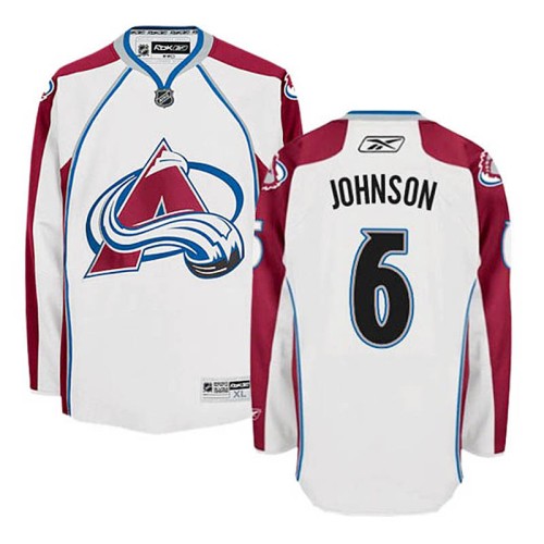 Erik Johnson #6 White Away Jersey