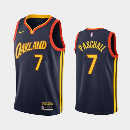 Men Golden State Warriors #7 Eric Paschall 2020-21 City Edition Oakland Navy Jersey