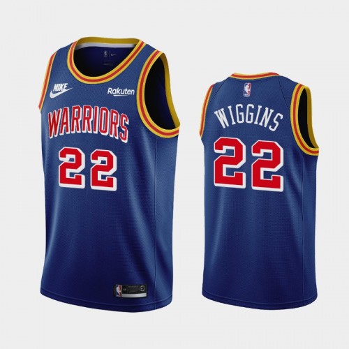 Golden State Warriors Andrew Wiggins 75th anniversary Classic Edition Swingman Blue Jersey