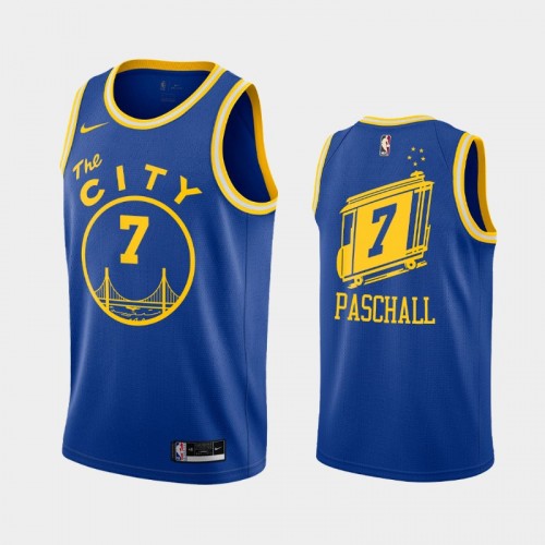 Men's Golden State Warriors #7 Eric Paschall 2020-21 Hardwood Classics Blue Jersey