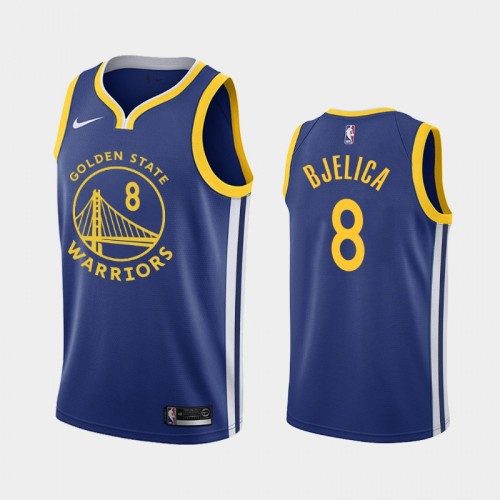 Golden State Warriors Nemanja Bjelica Men #8 Icon Edition 2021 Trade Royal Jersey