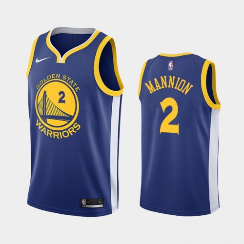 Men's Golden State Warriors Nico Mannion #2 Icon 2020 NBA Draft Blue Jersey