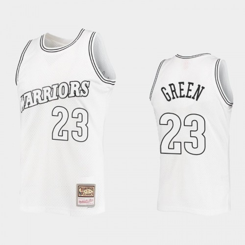 Golden State Warriors #23 Draymond Green Outdated Classic Mitchell Ness White Jersey