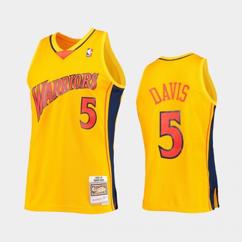 Baron Davis Men #5 Reload 2.0 HWC Swingman Gold Jersey