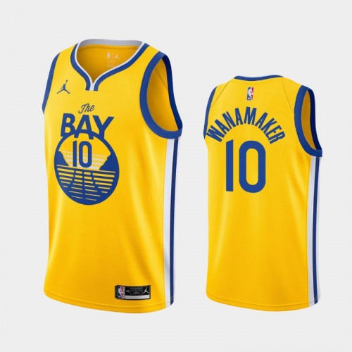 Men's Golden State Warriors Brad Wanamaker #10 2020-21 Statement Gold Jersey