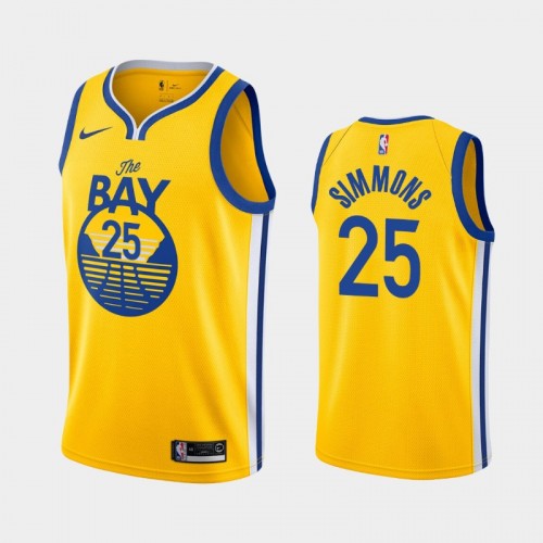 Golden State Warriors Ben Simmons 2021 Statement Edition Gold Jersey