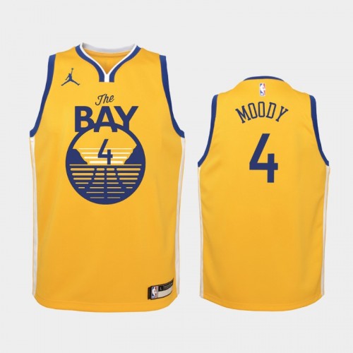 Golden State Warriors Moses Moody 2021 Statement Edition Gold 2021 NBA Draft Jersey