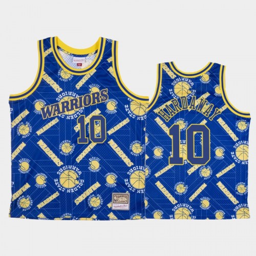 Tim Hardaway Golden State Warriors #10 Blue Tear Up Pack Hardwood Classics Jersey