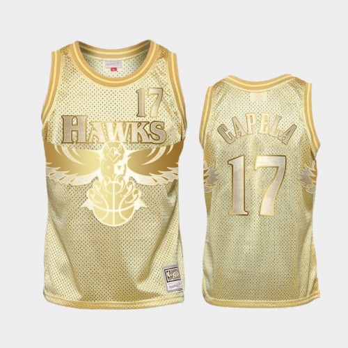 Limited Gold Atlanta Hawks #17 Clint Capela Midas SM Jersey