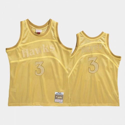 Limited Gold Atlanta Hawks #3 Kevin Huerter 1986-87 Midas SM Jersey