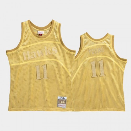 Limited Gold Atlanta Hawks #11 Trae Young 1986-87 Midas SM Jersey