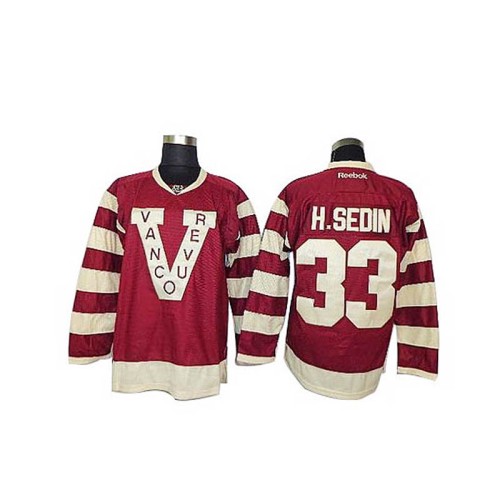 Henrik Sedin #33 Red Premier Jersey
