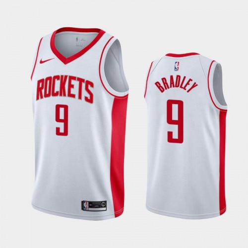 Men's Houston Rockets Avery Bradley #9 2021 Association White Jersey