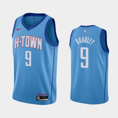 Men's Houston Rockets Avery Bradley #9 2021 City Blue Jersey