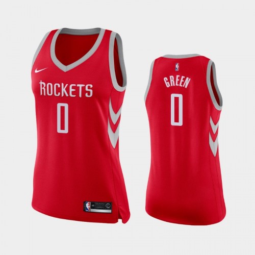 Houston Rockets Jalen Green Women #0 City Edition 2021 Draft No.2 Red Jersey