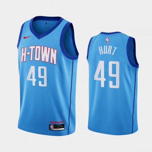 Houston Rockets Matthew Hurt Men #49 City Edition 2021 NBA Draft Blue Jersey