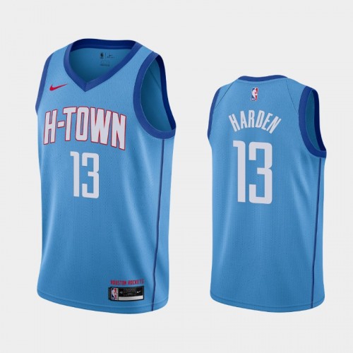 Men's Houston Rockets #13 James Harden 2020-21 City Blue Jersey