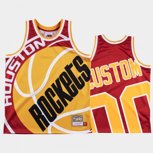 Houston Rockets #00 Custom Red Big Face Jersey - HWC