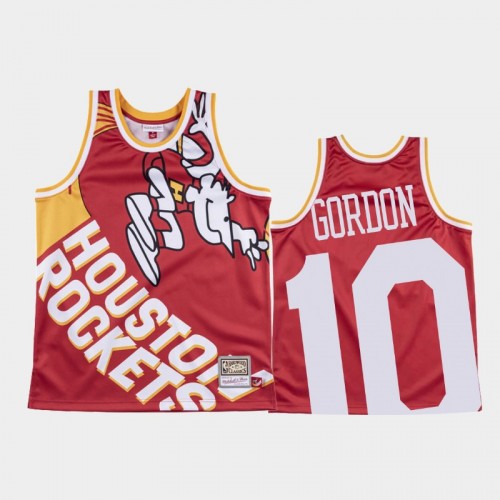 Houston Rockets #10 Eric Gordon Red Big Face Jersey - 1971 Original Logo
