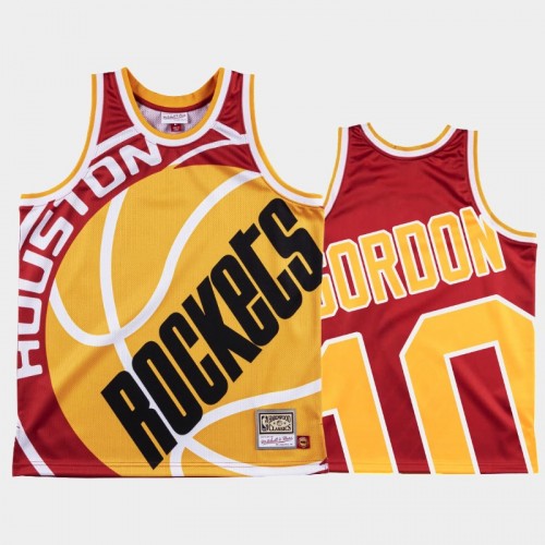 Houston Rockets #10 Eric Gordon Red Big Face Jersey - HWC