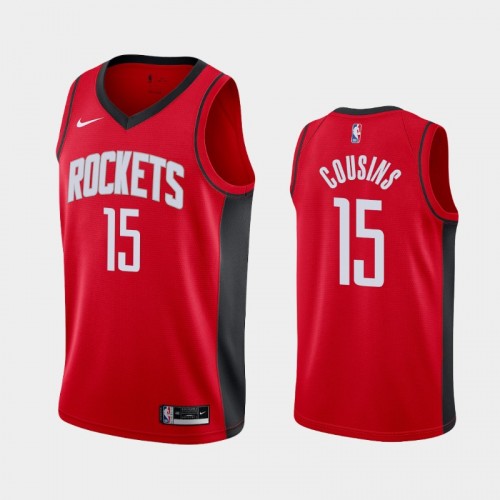 Men's Houston Rockets DeMarcus Cousins #15 2020-21 Icon Red Jersey