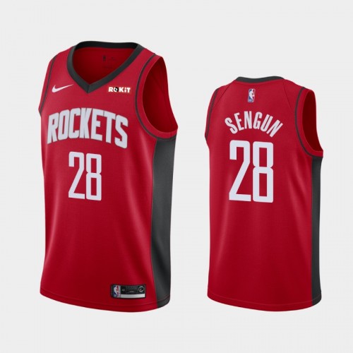 Houston Rockets Alperen Sengun Men #28 Icon Edition 2021 NBA Draft Red Jersey