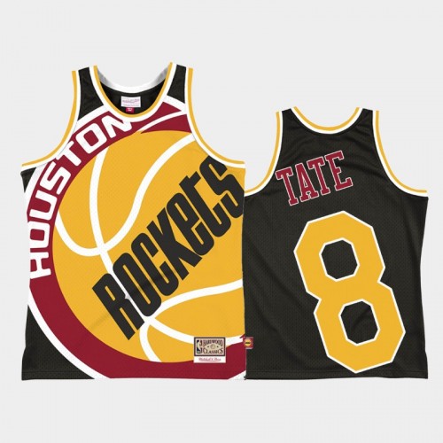 Houston Rockets #8 Jae'Sean Tate Black Big Face 2.0 Jersey