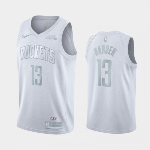 Houston Rockets #13 James Harden MVP White Jersey