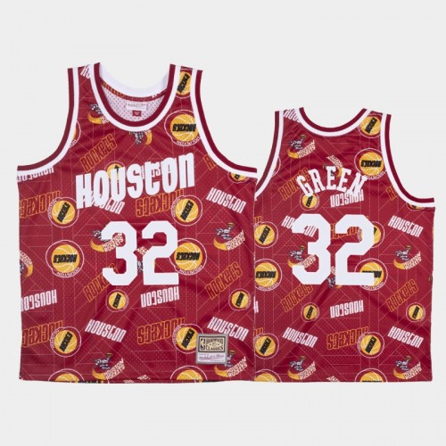 Jeff Green Houston Rockets #32 Red Tear Up Pack Hardwood Classics Jersey