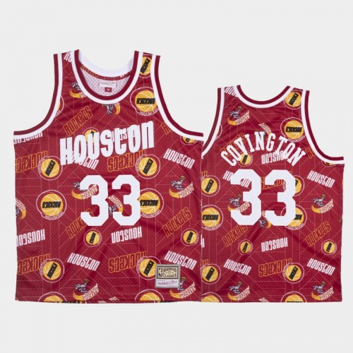 Robert Covington Houston Rockets #33 Red Tear Up Pack Hardwood Classics Jersey