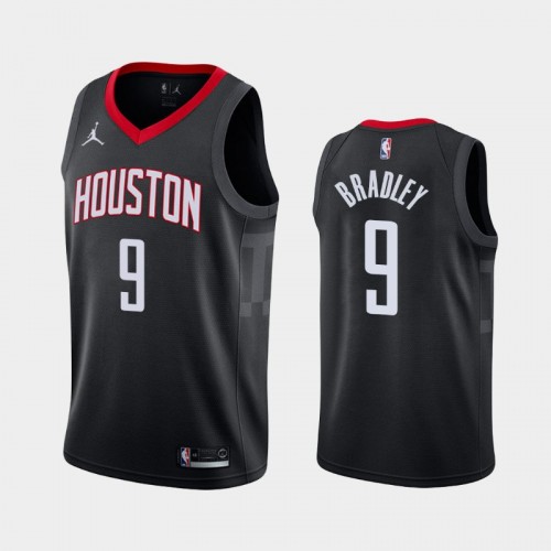 Men's Houston Rockets Avery Bradley #9 2021 Statement Black Jersey