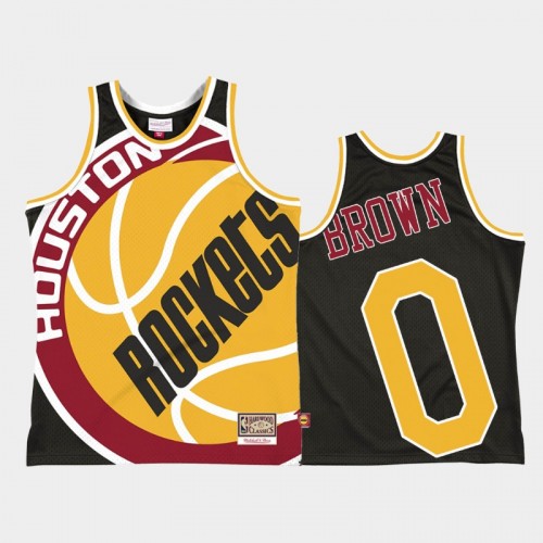 Houston Rockets #0 Sterling Brown Black Big Face 2.0 Jersey