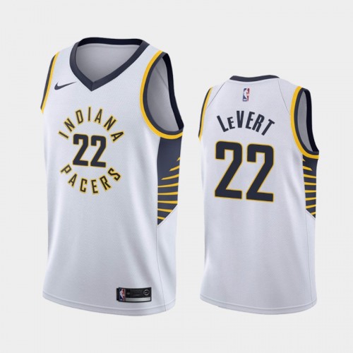 Men's Indiana Pacers #22 Caris LeVert 2021 Association White Jersey