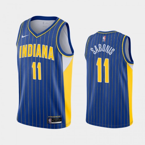 Men's Indiana Pacers #11 Domantas Sabonis 2020-21 City Royal Jersey