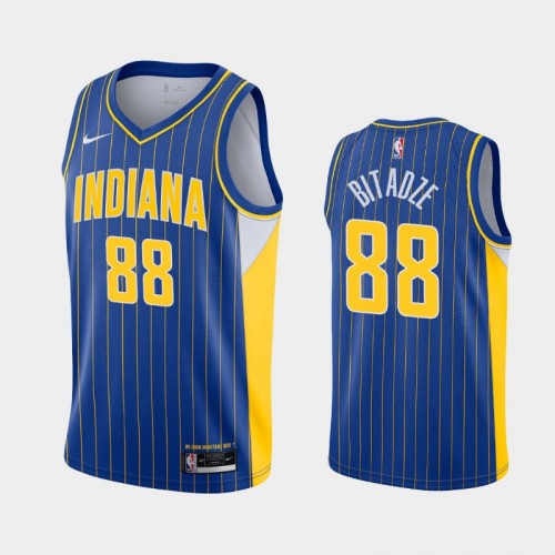 Men's Indiana Pacers #88 Goga Bitadze 2020-21 City Royal Jersey