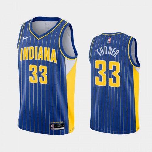 Men's Indiana Pacers #33 Myles Turner 2020-21 City Royal Jersey