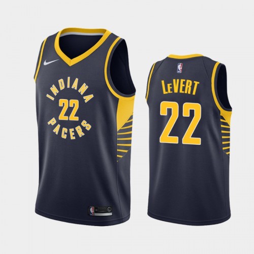 Men's Indiana Pacers #22 Caris LeVert 2021 Icon Navy Jersey