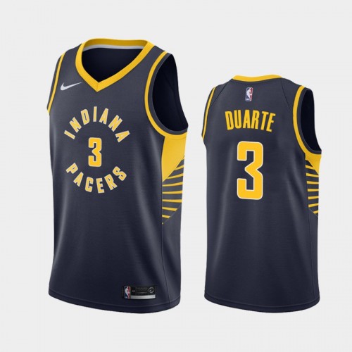 Indiana Pacers Chris Duarte Men #3 Icon Edition Navy Jersey