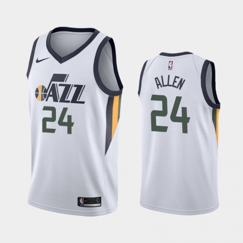 Utah Jazz Association #24 Grayson Allen White 2019 season Jersey