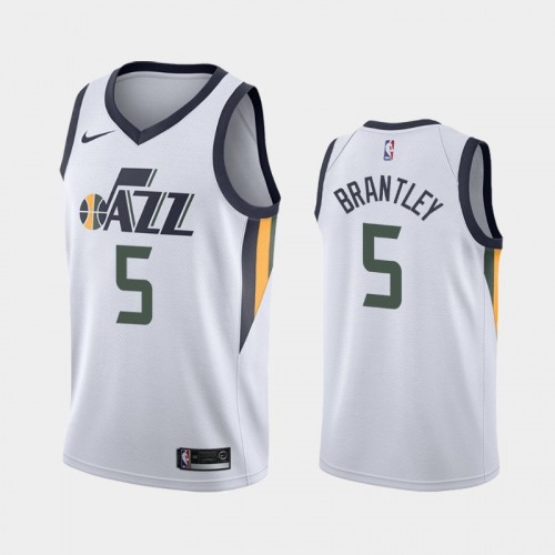 Utah Jazz Association #5 Jarrell Brantley White 2019 NBA Draft Jersey