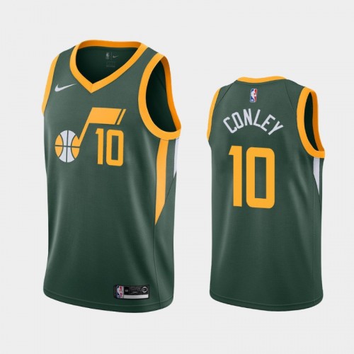 Utah Jazz Earned #10 Mike Conley Green 2019-20 Jersey