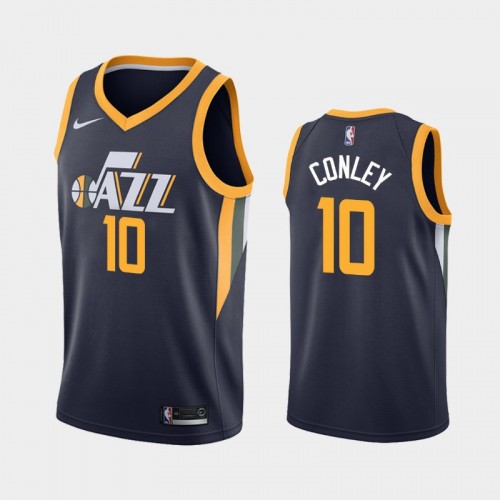 Utah Jazz Icon #10 Mike Conley Navy 2019-20 Jersey